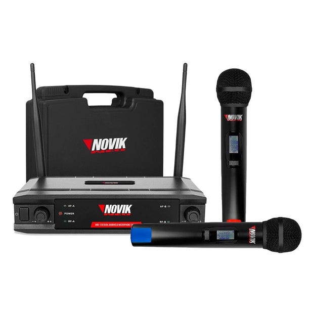 Sistema Micrófonos Inalámbricos Doble Novik UNK-330 UHF 668-698MHz 2×XLR Maletín