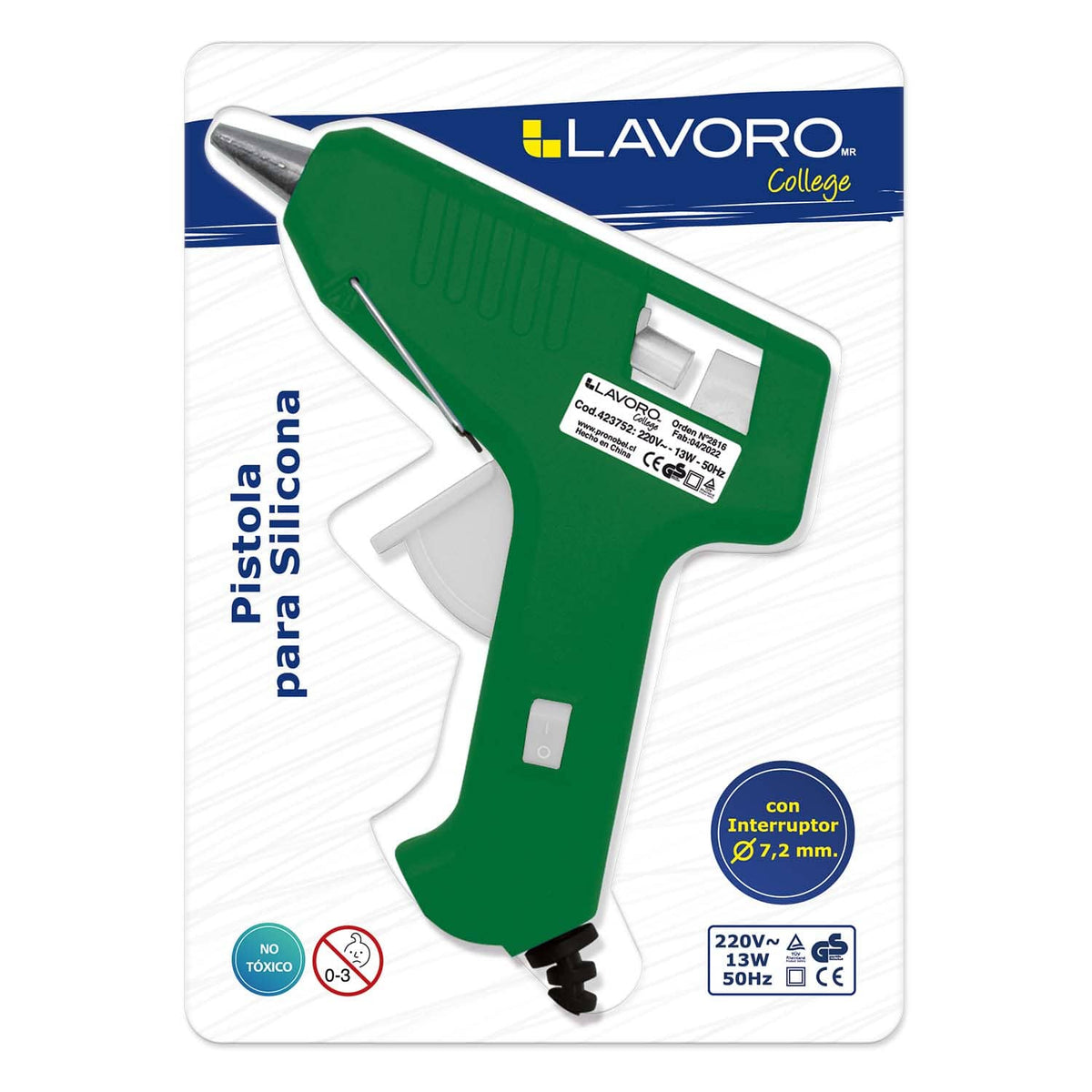 PISTOLA PARA SILICONA 7MM 10W C/INTERRUPTOR