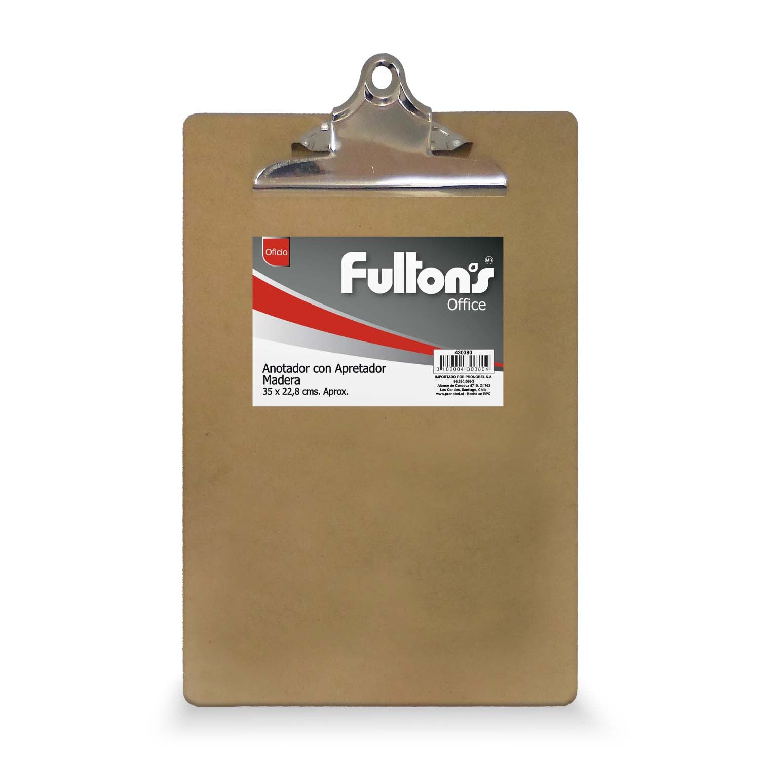 ANOTADOR DE MADERA CON APRETADOR FULTONS 430380