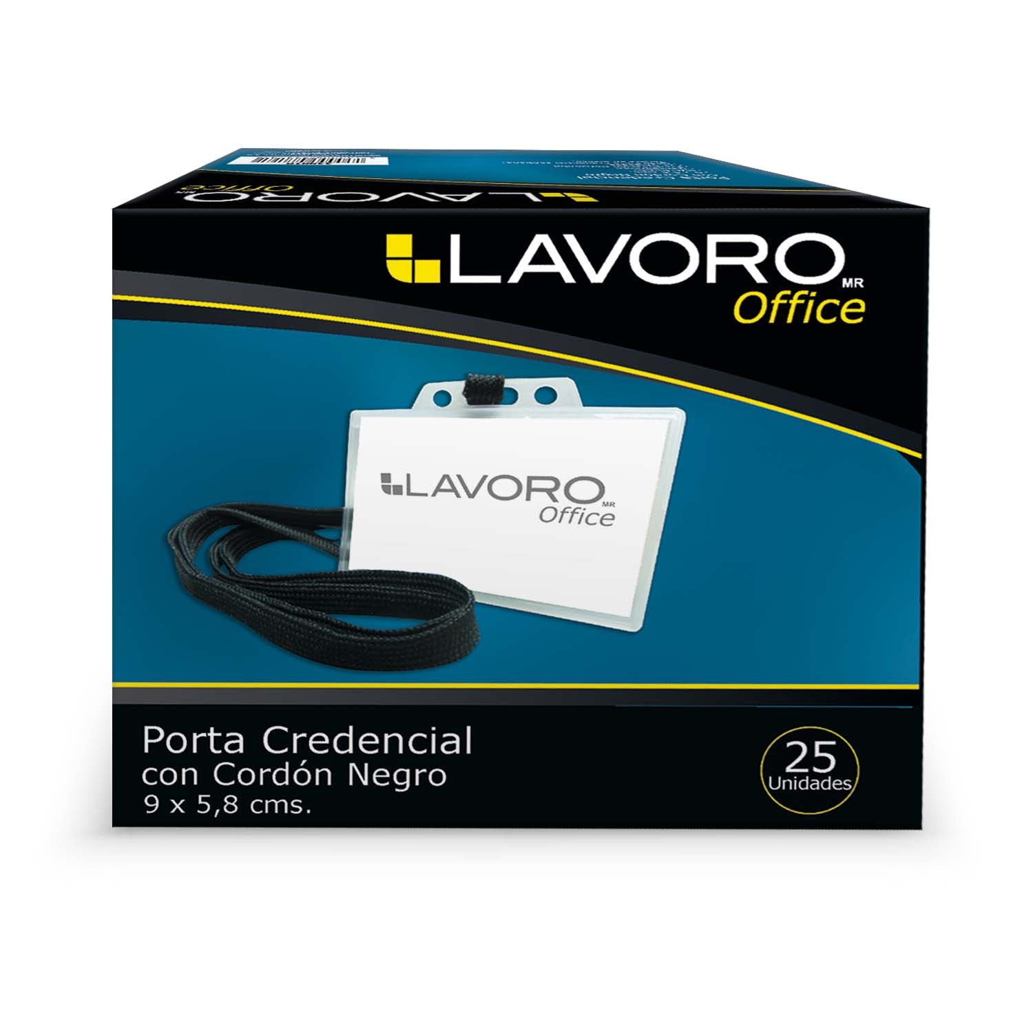 PORTA CREDENCIAL CON CORDON LAVORO 448818 ( PACK 25 UNIDADES)