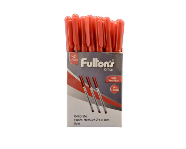 LAPIZ PASTA PTA MEDIA 1,0MM ROJO (CAJA 50 UNID.)
