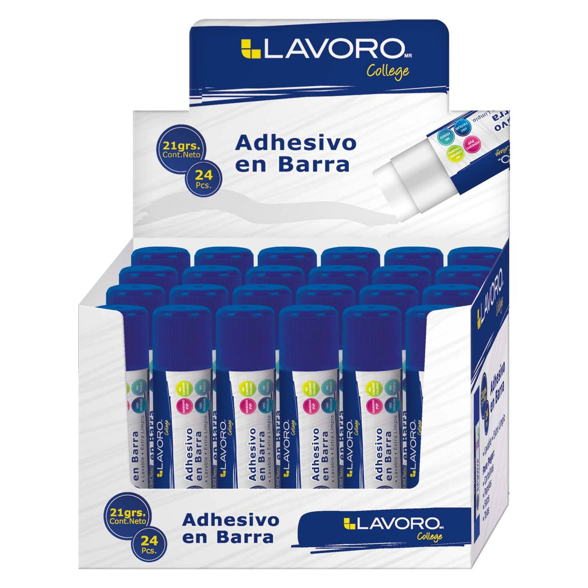 PEGAMENTO EN BARRA 21 GRS  LAVORO (CAJA 24 UNIDADES)