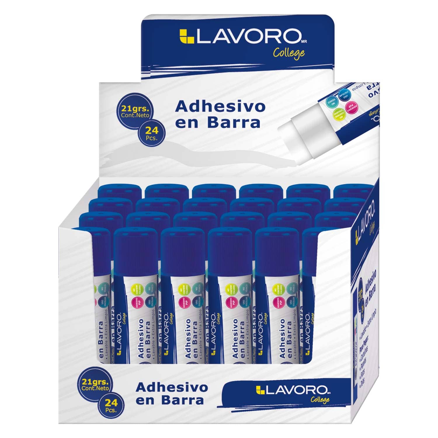PEGAMENTO EN BARRA 21 GRS  LAVORO (CAJA 24 UNIDADES)