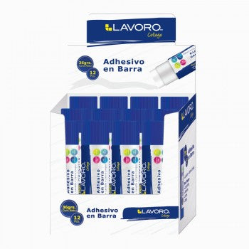 PEGAMENTO EN BARRA 36 GRS  LAVORO (CAJA 12 UNIDADES)