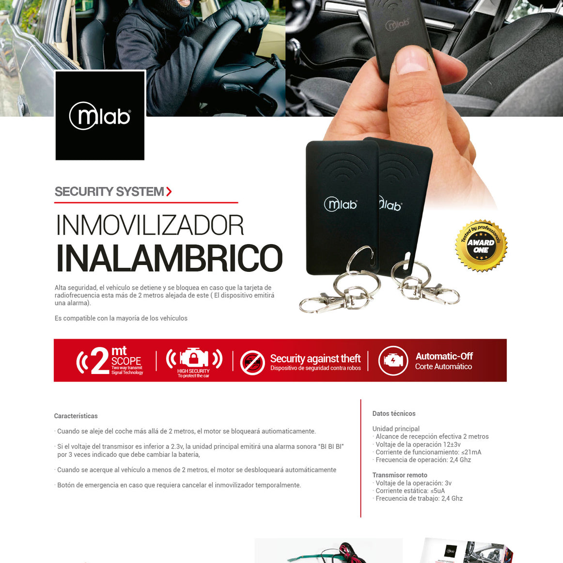 Inmovilizador Anti-Asalto mlab  (5433)