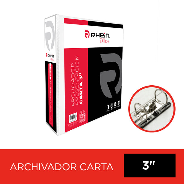 CARPETA ARCHIVADOR CATALAGO BLANCO RHEIN 3 PULG.