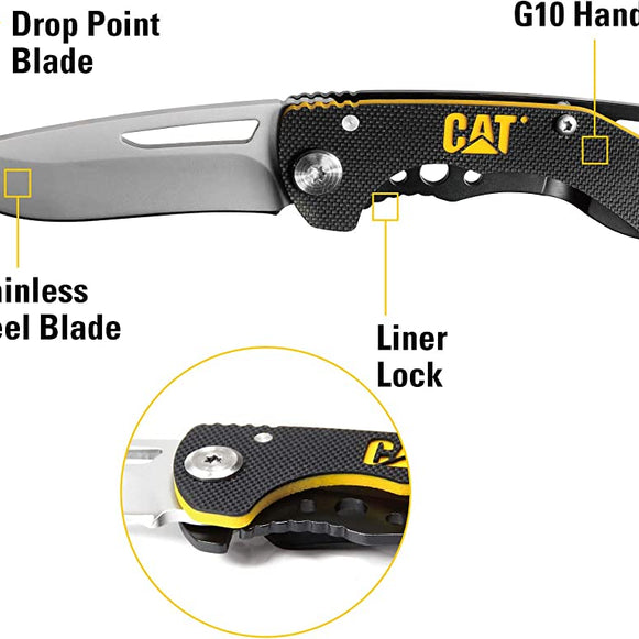 Cuchilla plegable de punta curva Cat 980009