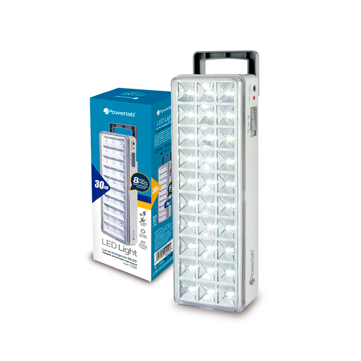 LAMPARA EMERGENCIA POWERLAB 30 LEDS 7258