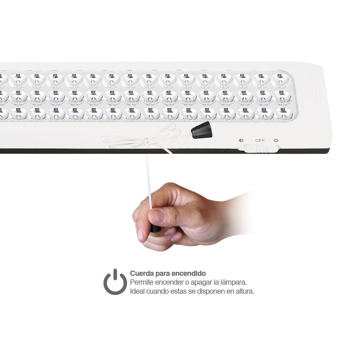 LAMPARA EMERGENCIA POWERLAB 120LEDS USB 7260