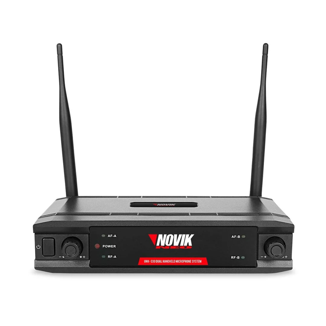 Sistema Micrófonos Inalámbricos Doble Novik UNK-330 UHF 668-698MHz 2×XLR Maletín