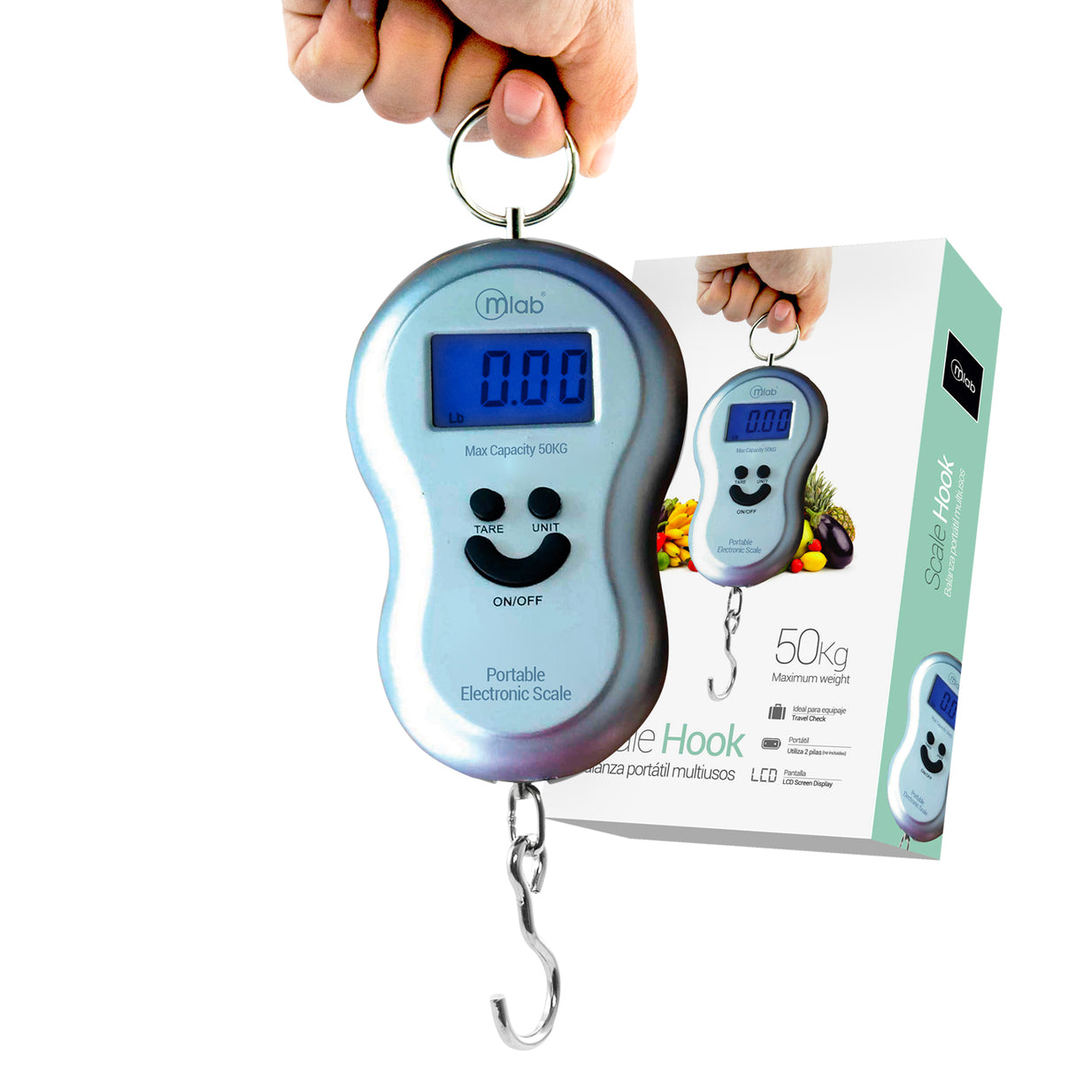 Balanza pesa portátil multiusos ScaleHook 50kg (9051)