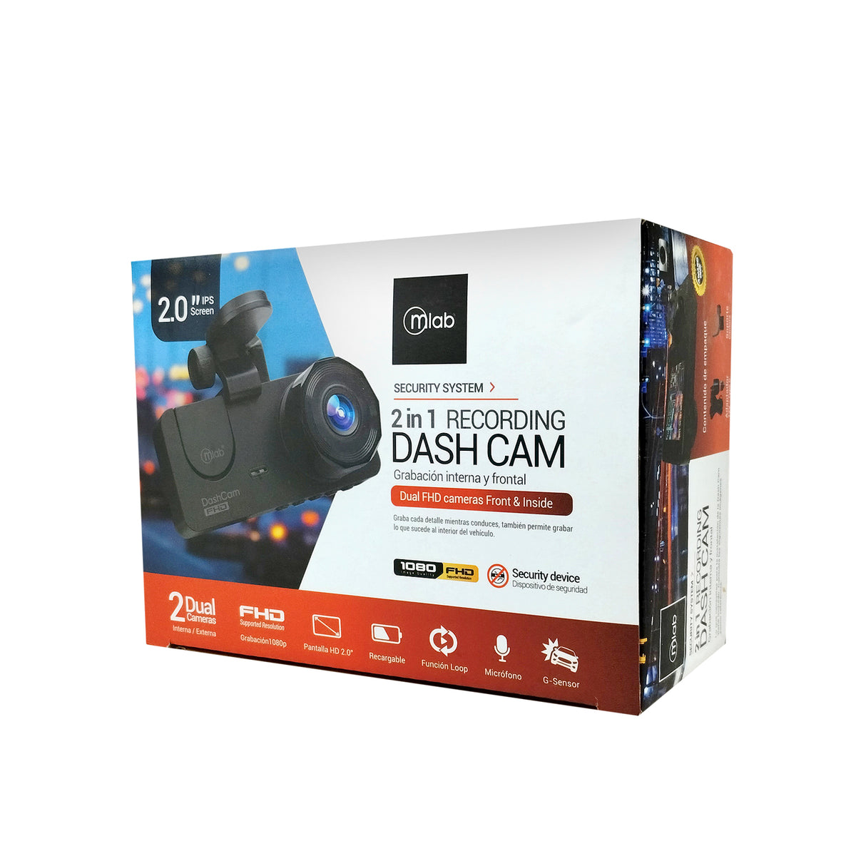 CAMARA AUTO 2 EN 1 MLAB (9317) Dash Cam