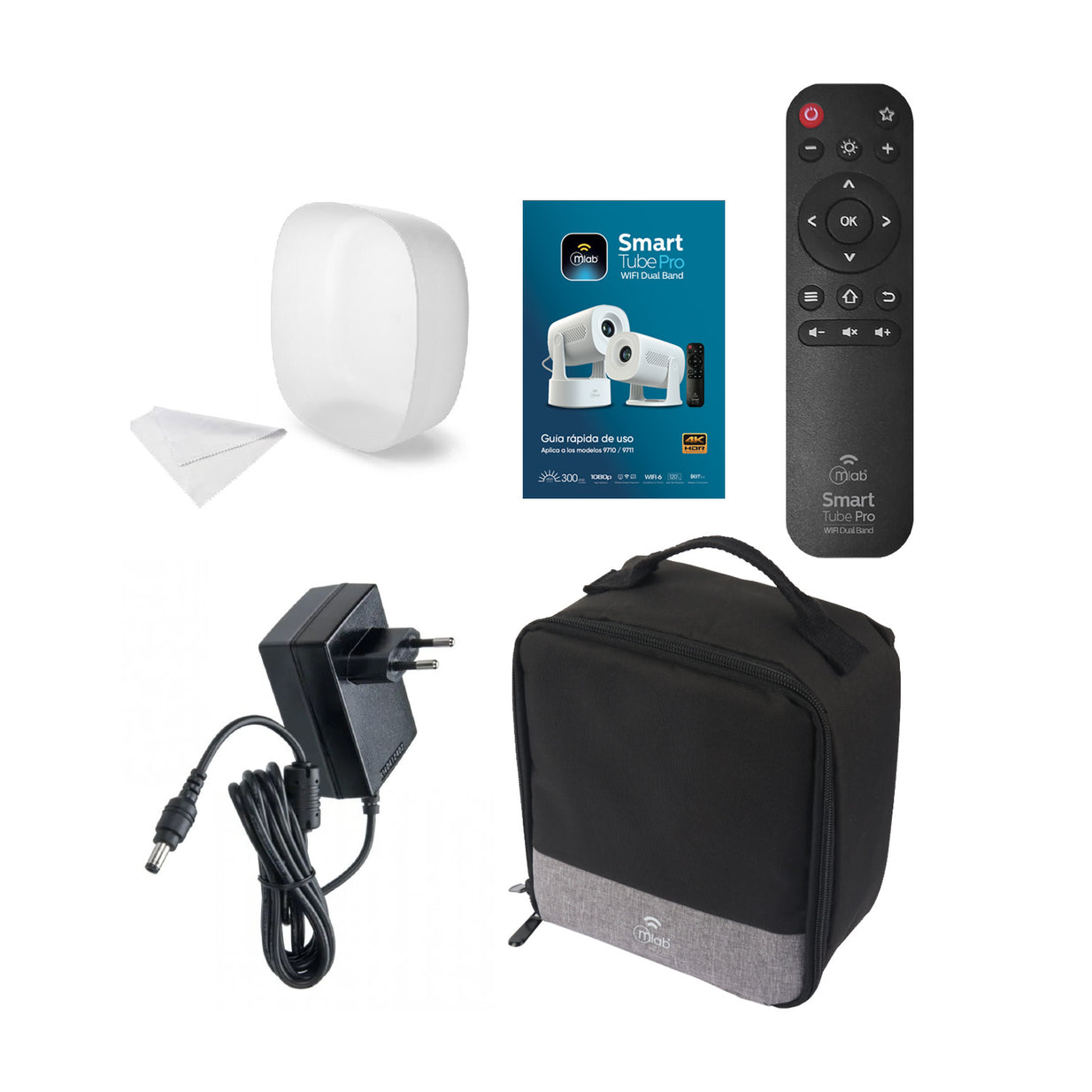 Proyector HD 720p Mlab Smart Tube Pro 9711 con batería y Wi-Fi 6
