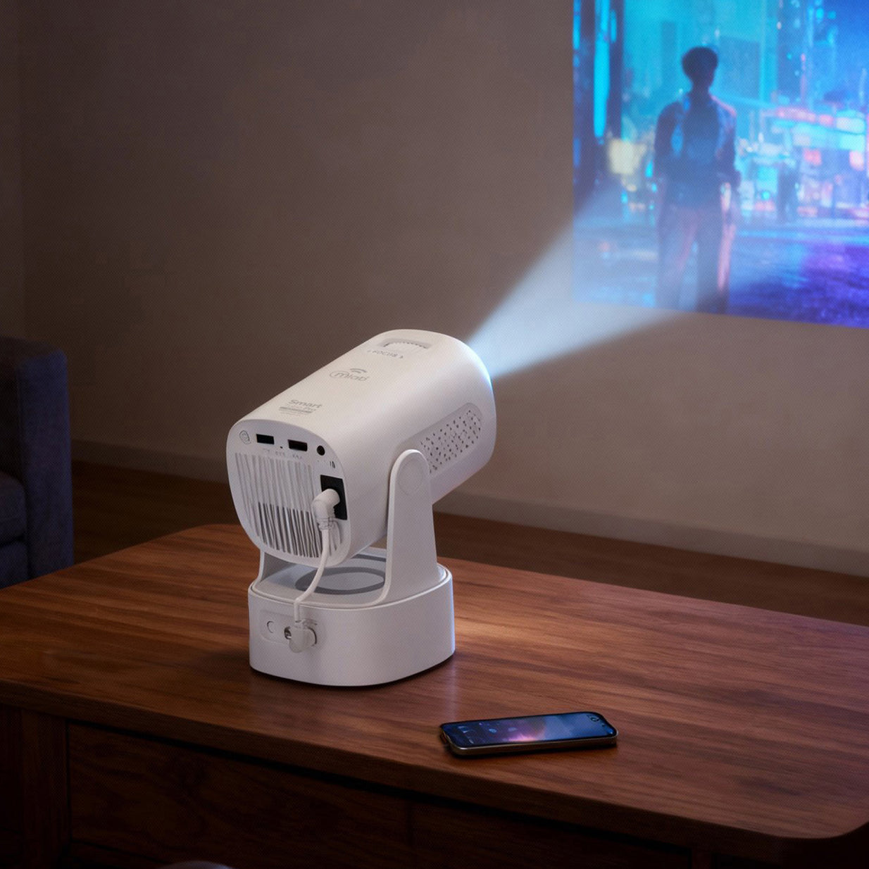Proyector HD 720p Mlab Smart Tube Pro 9711 con batería y Wi-Fi 6