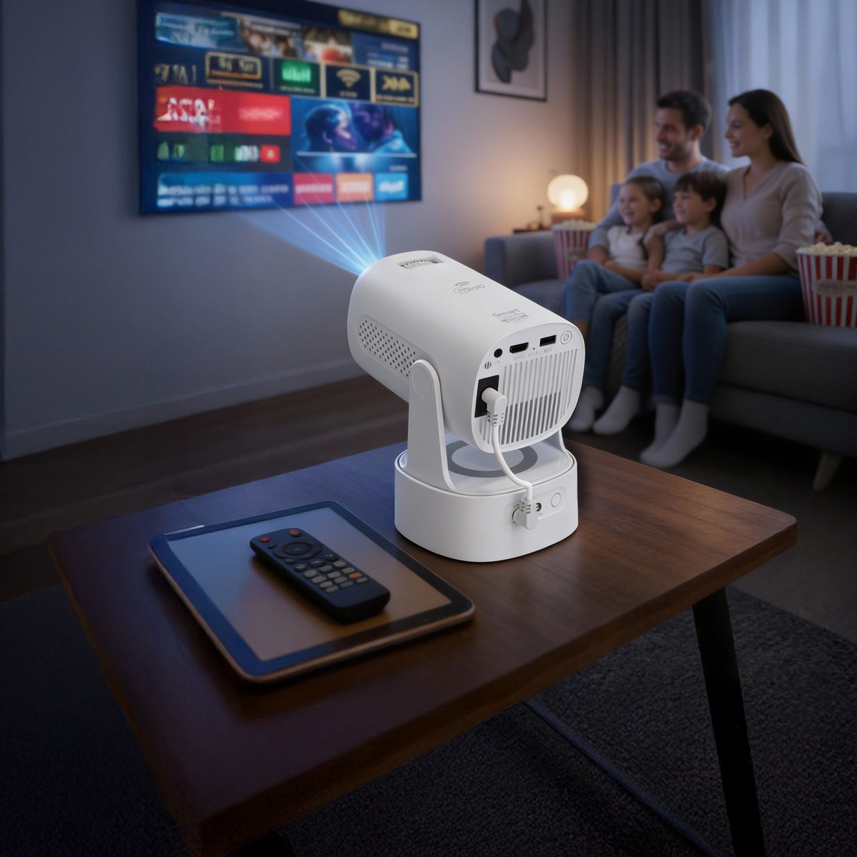 Proyector HD 720p Mlab Smart Tube Pro 9711 con batería y Wi-Fi 6