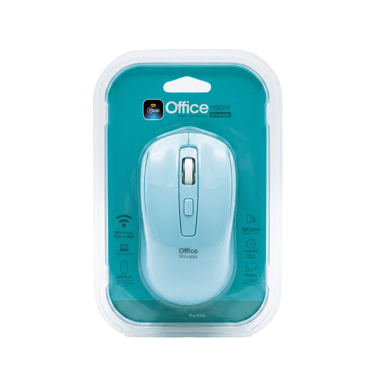MOUSE MLAB INALAMBRICO M50W AZUL (9733)