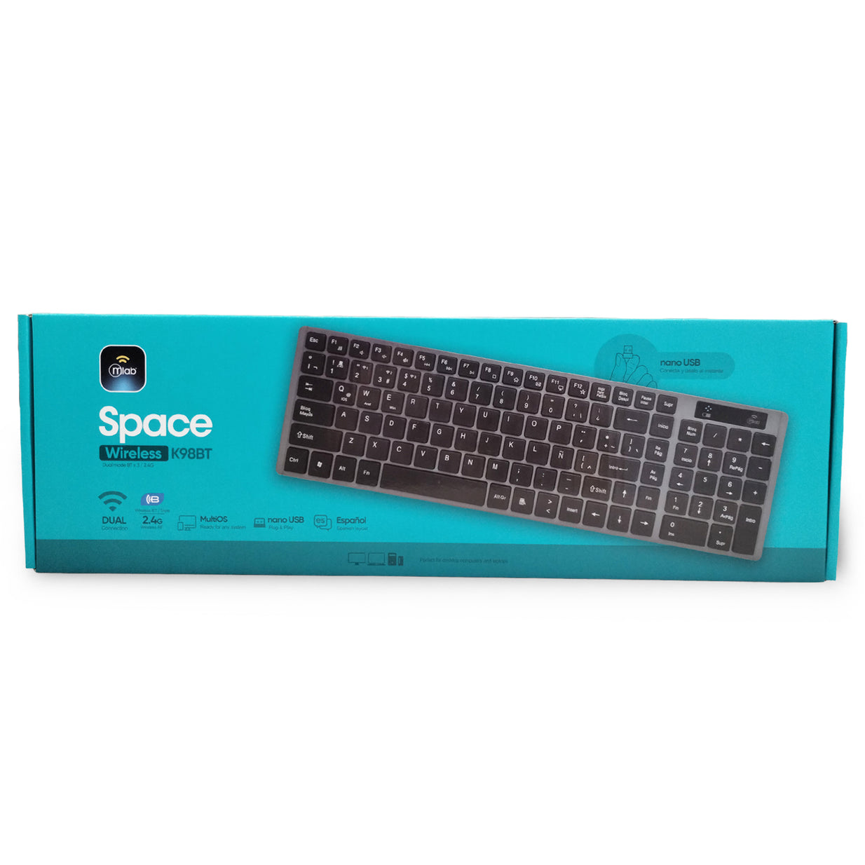 TECLADO MLAB 9739 INALA Y BLUETOOTH SPACE K98BT