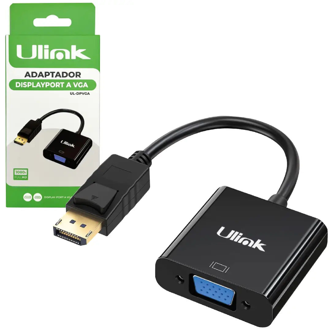 ADADTADOR VIDEO DISPLAYPORT A VGA UL-DPVGA ULINK