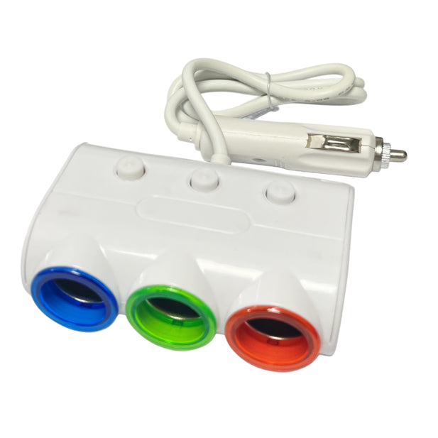 ADAPTADOR 12V/24V PARA AUTO 3 SALIDAS FASTLINK MP-129/350