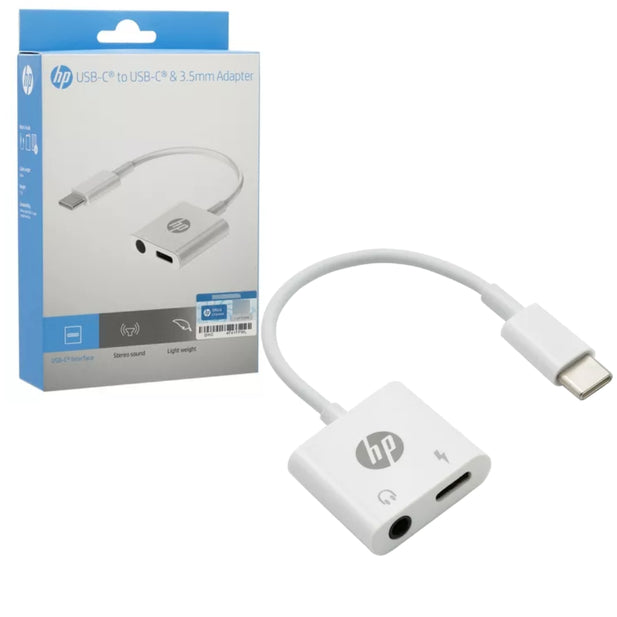 ADAPTADOR DE AUDIFONOS USB-C A 3.5MM+USB-C HP DHC-TC132