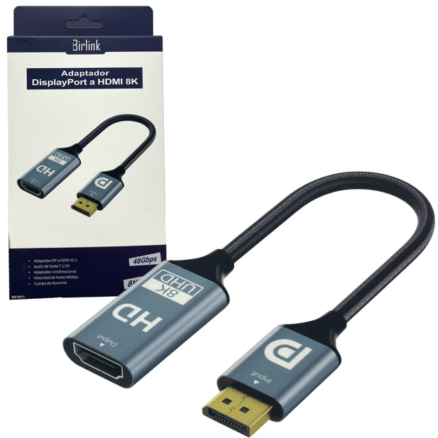 Adaptador DisplayPort a HDMI 2.1 Birlink BR10511 – 8K 60 Hz