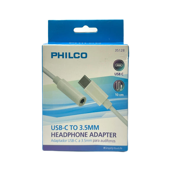 ADAPTADOR PARA AUDIFONOS TIPO C A 3.3MM 35128 PHILCO