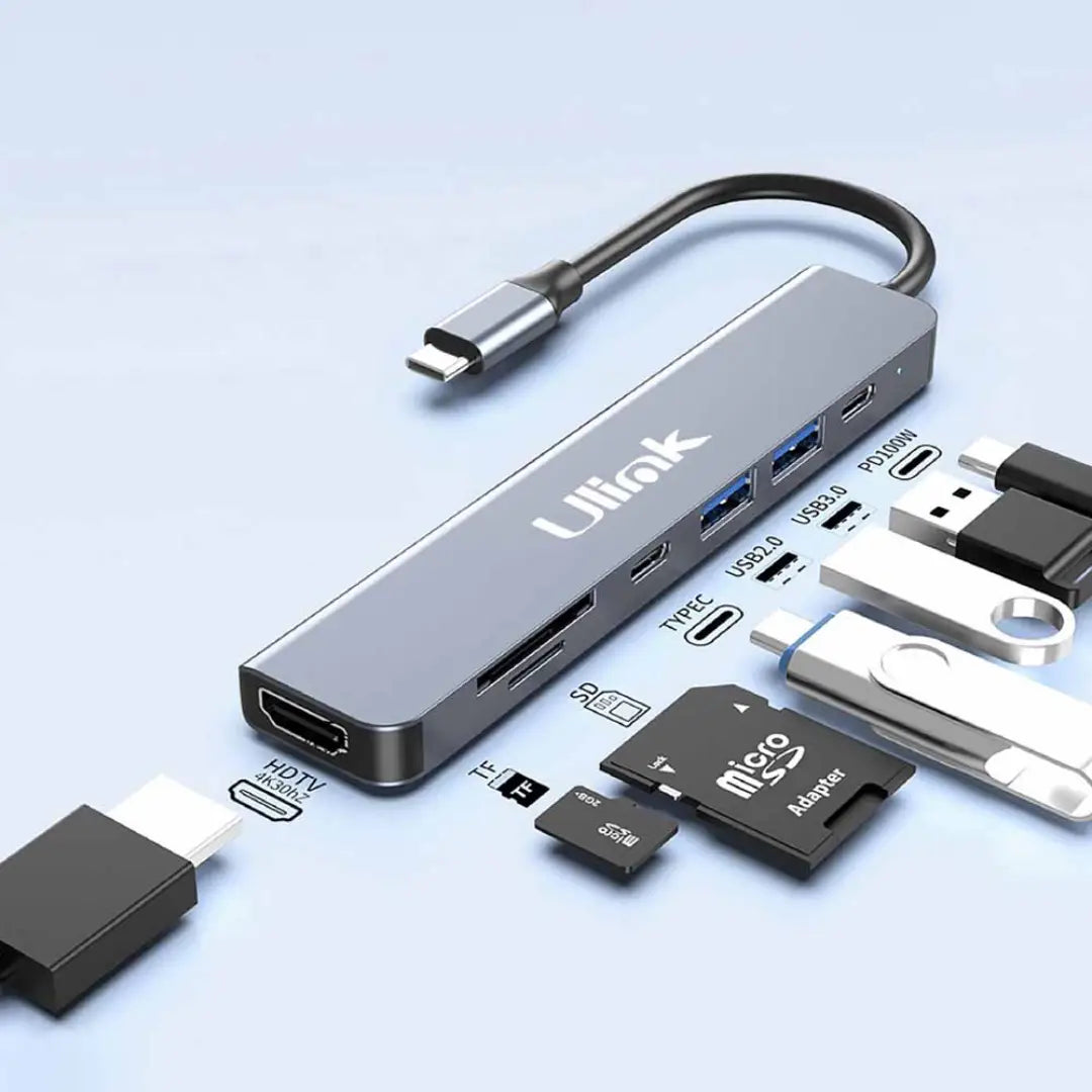 ADAPTADOR USB-C 7 EN 1 ULINK UL-ADC785HRD