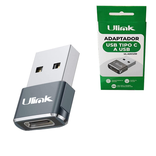 ADAPTADOR USB-C HEMBRA A USB-A 2.0 ULINK UL-ADCU30
