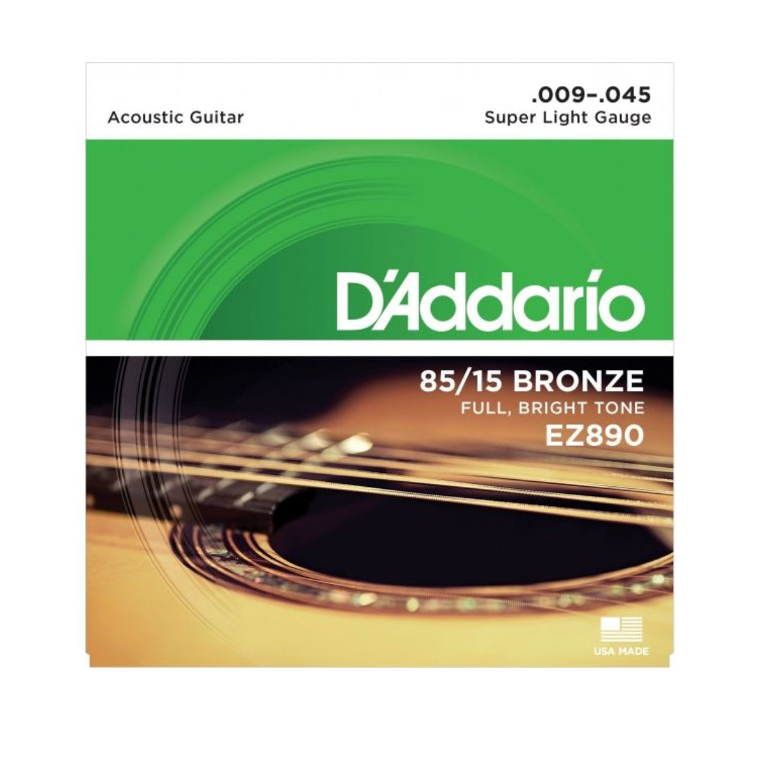Cuerdas de metal para Guitarra Acústica 85/15 D&#39;ADDARIO EZ890