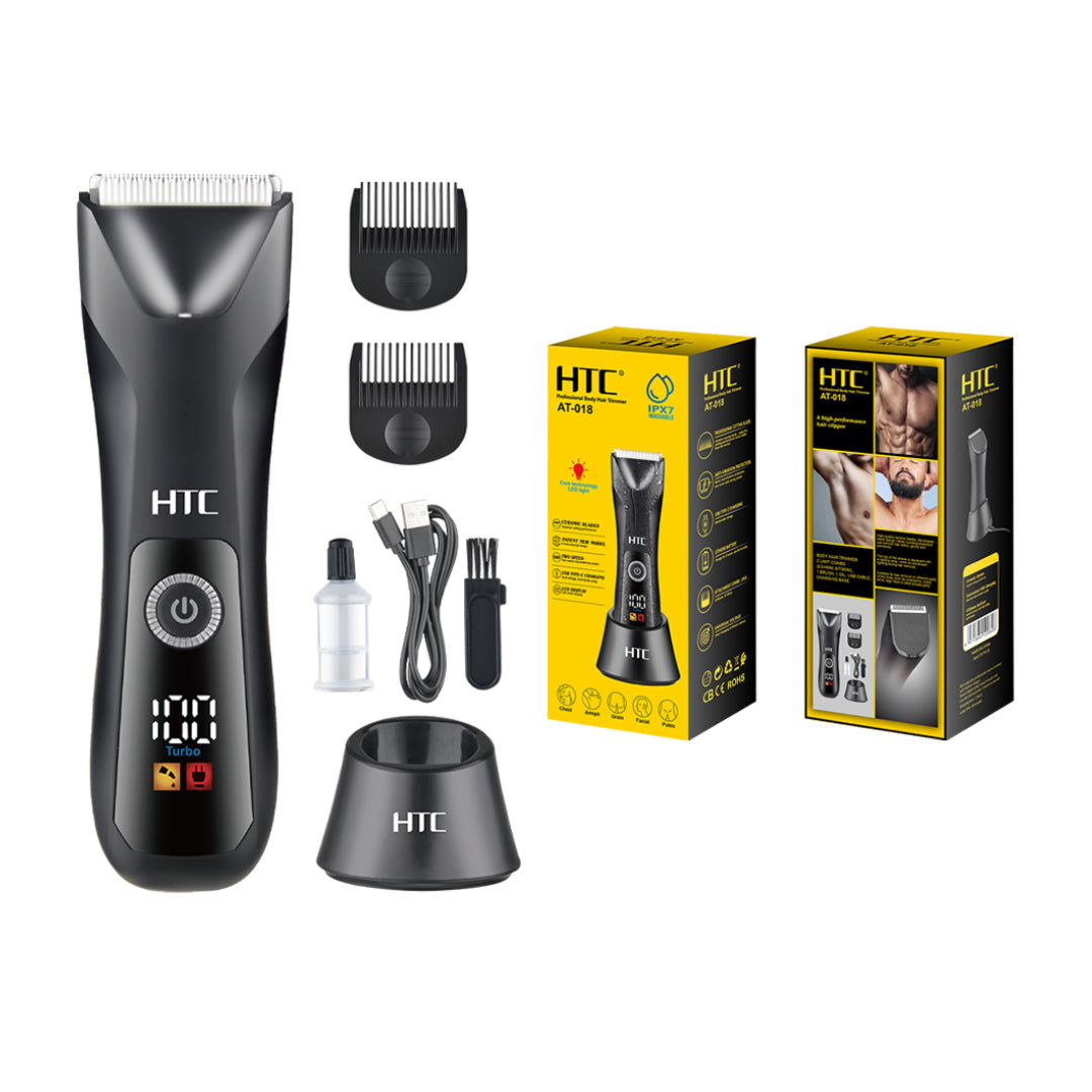 AFEITADORA DE CUERPO Y BARBA RECARGABLE HTC AT-018