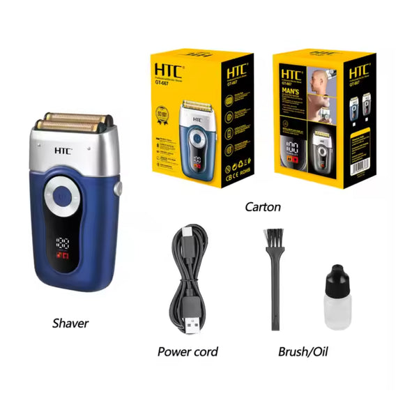 AFEITADORA PARA BARBA RECARGABLE HTC GT-667