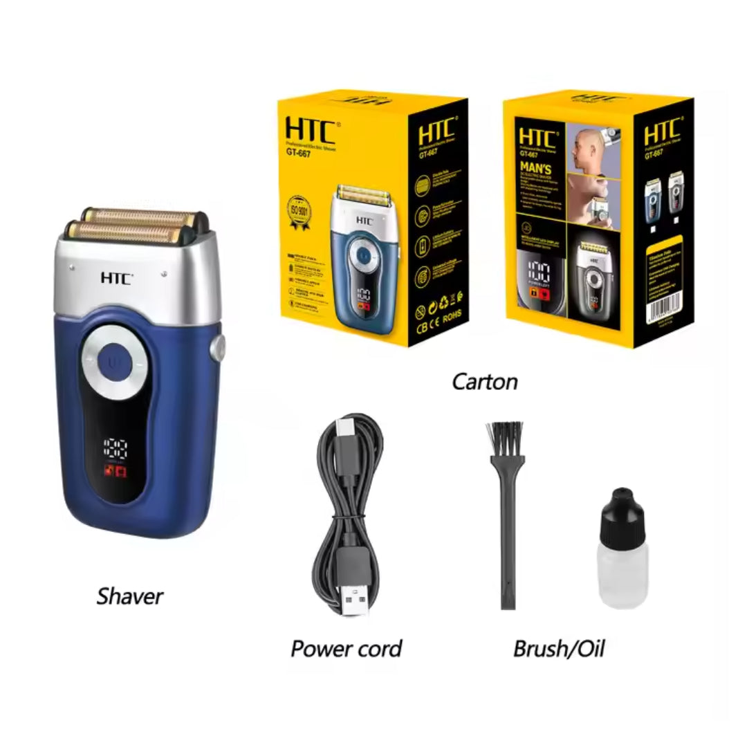 AFEITADORA PARA BARBA RECARGABLE HTC GT-667