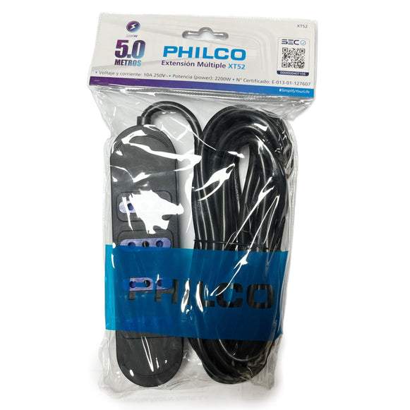 ALARGADOR 4 POSICIONES 5M NEGRO PHILCO XT52
