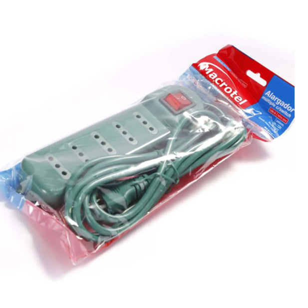 ALARGADOR MACROTEL 3MTS. 5 POS VERDE ME-071V