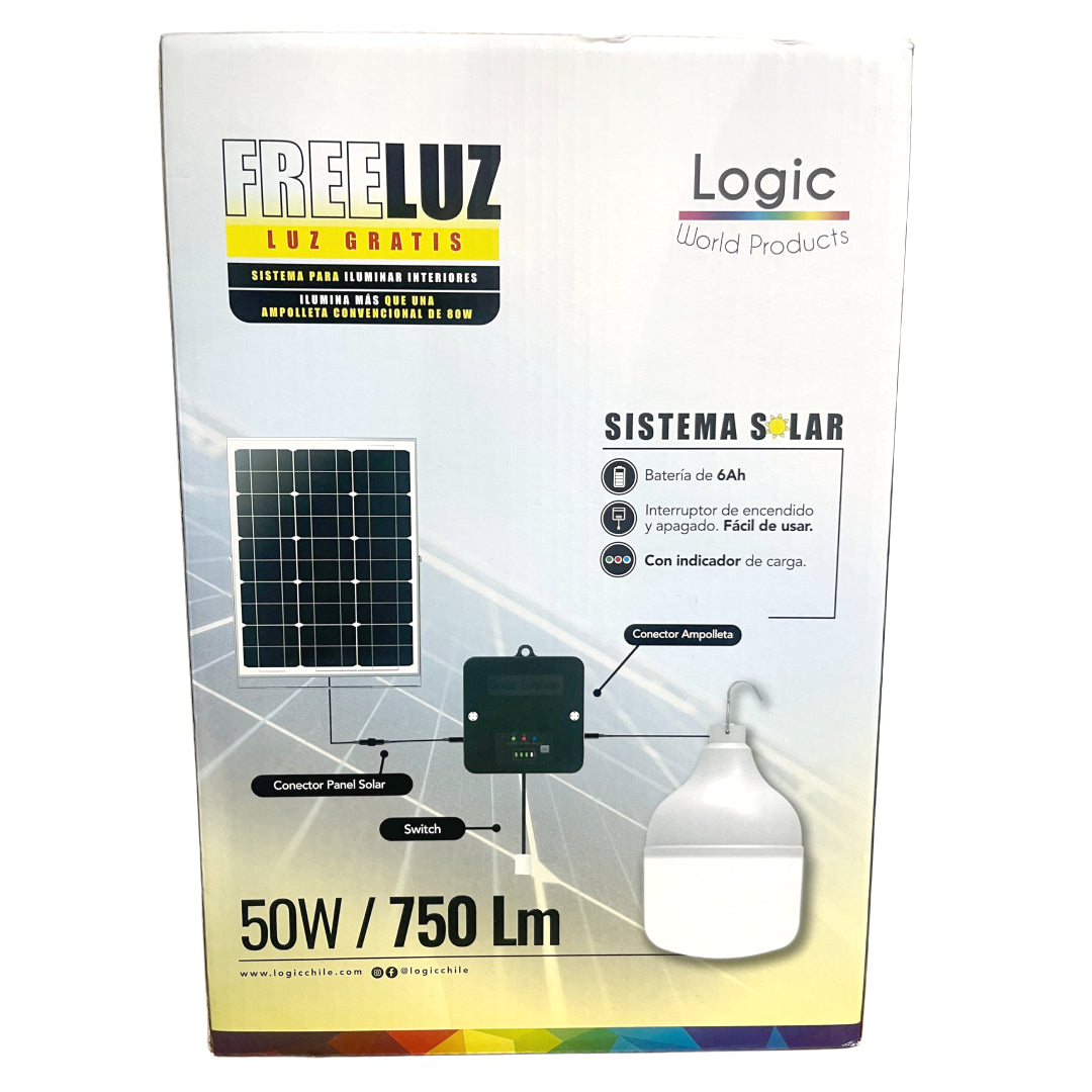 AMPOLLETA CON PANEL SOLAR 50W LOGIC 175314