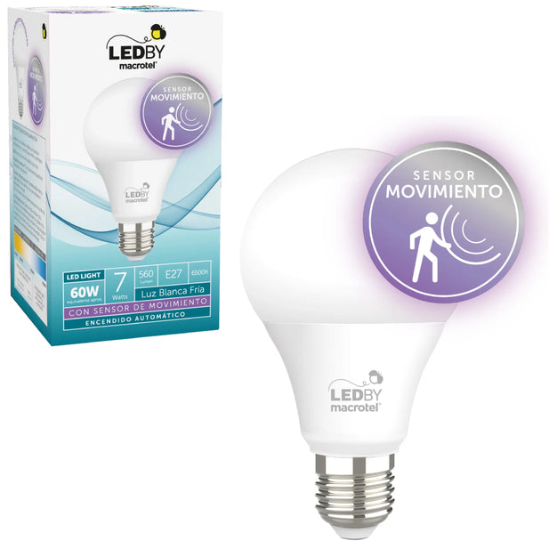 AMPOLLETA LED CON SENSOR DE MOVIMIENTO LEDBY LB-A60MS3