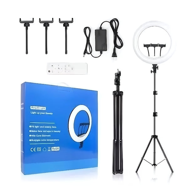 ARO DE LUZ CON TRIPODE 56CM CON CONTROL REMOTO LJJ-56