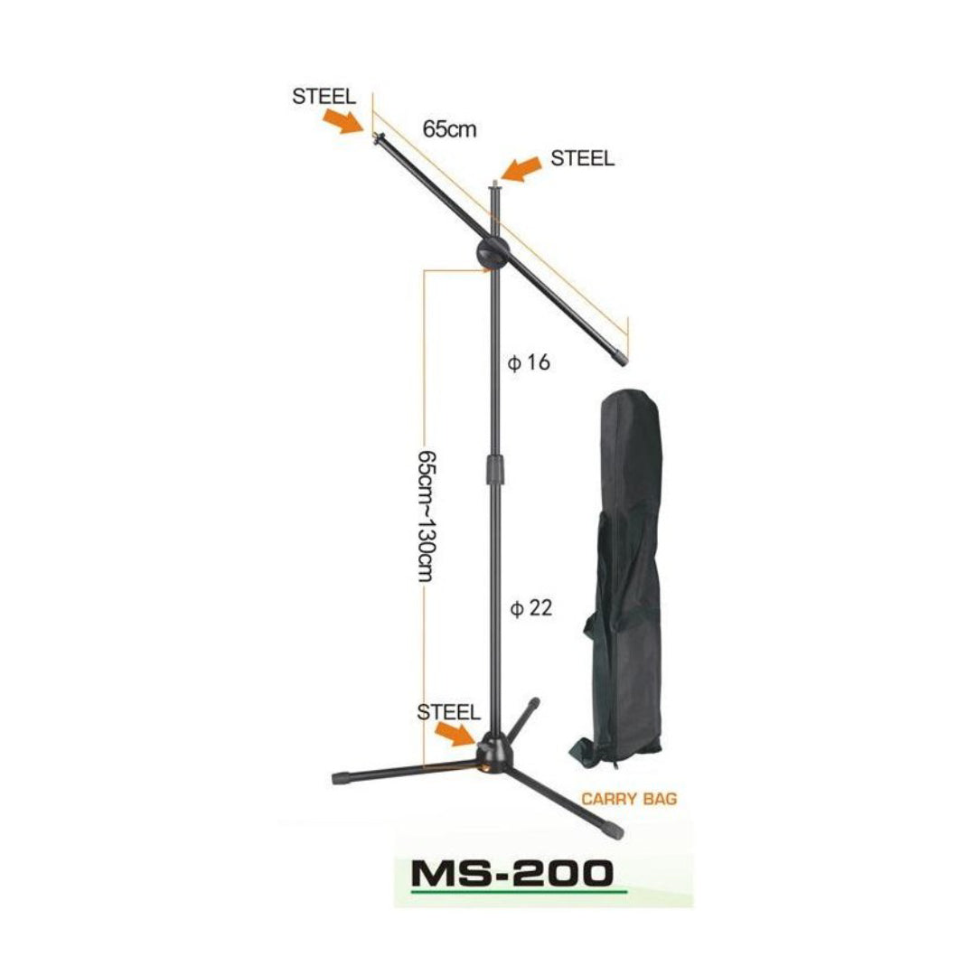 ATRIL DE MICROFONO 1.3 CON FUNDA MS-200 DIGITALSHOP