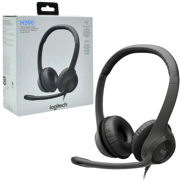 Audífonos Con Micrófono Alámbricos USB Logitech H390