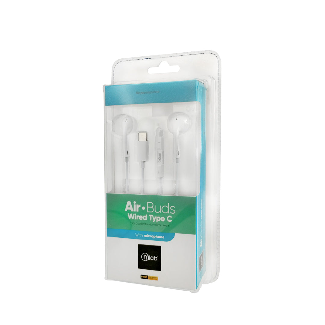 AUDIFONOS AIR BUDS WIRED TIPO C MLAB 9370