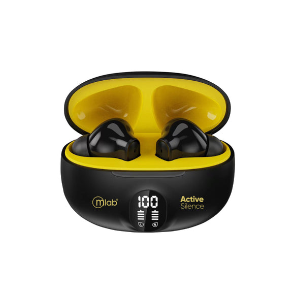AUDIFONOS BT ACTIVE SILENCE NEGRO/AMARILLO MLAB 9362