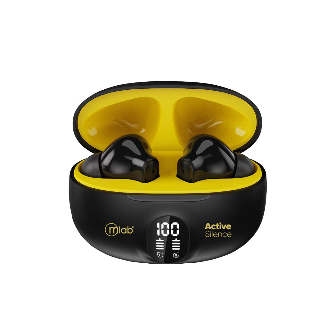 AUDIFONOS BT ACTIVE SILENCE NEGRO/AMARILLO MLAB 9362