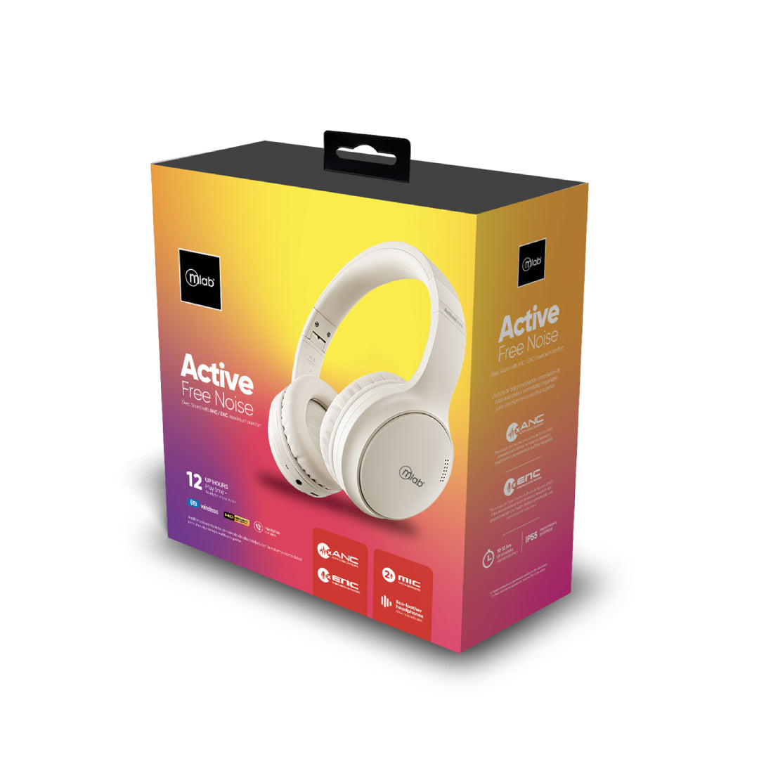 AUDIFONOS BT ANC+ENC ACTIVE FREE NOISE BLANCO MLAB 9375