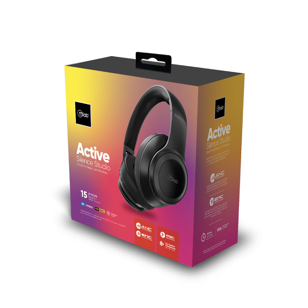 AUDIFONOS BT ANC+ENC ACTIVE SILENCE STUDIO MLAB 9376