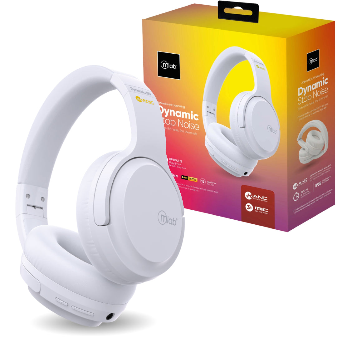 AUDIFONOS BT DYNAMIC STOP NOISE BLANCO MLAB 9558