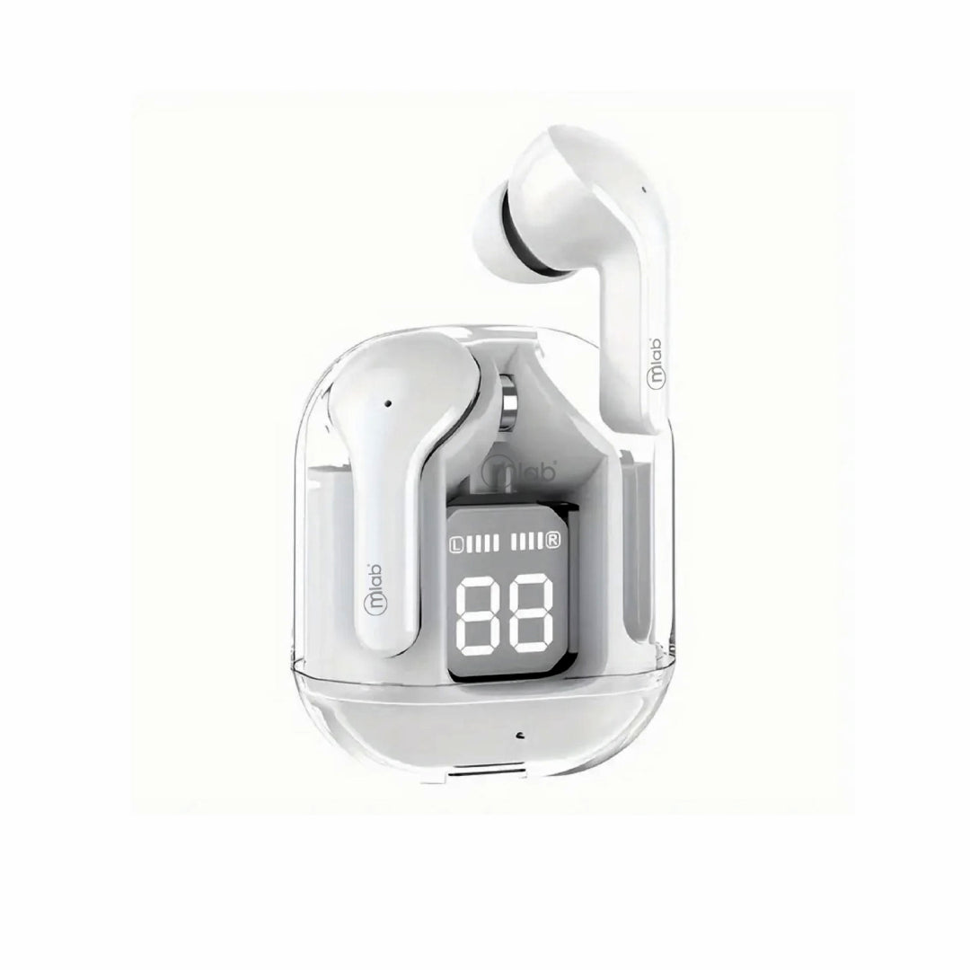 AUDIFONOS BT GLASS CRYSTAL BLANCO MLAB 9354