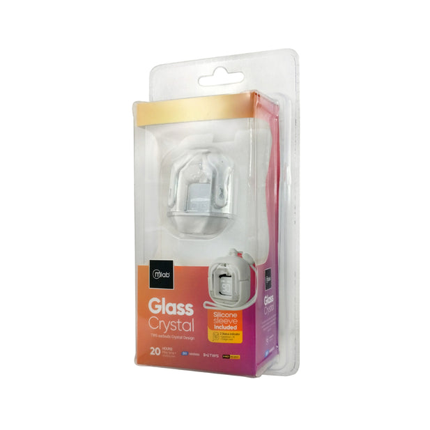 AUDIFONOS BT GLASS CRYSTAL BLANCO MLAB 9354