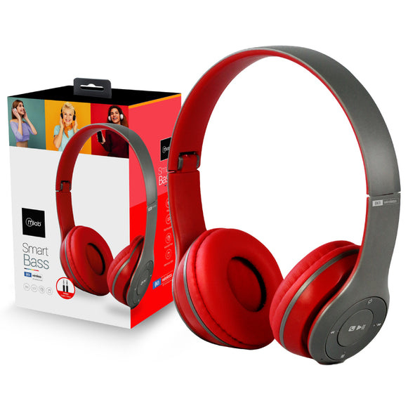 AUDIFONOS BT ROJO SMART-BASS MLAB 9066