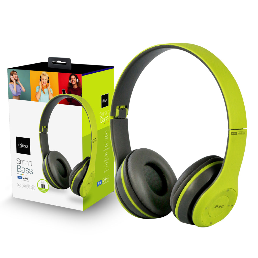 AUDIFONOS BT VERDE SMART-BASS MLAB 9068