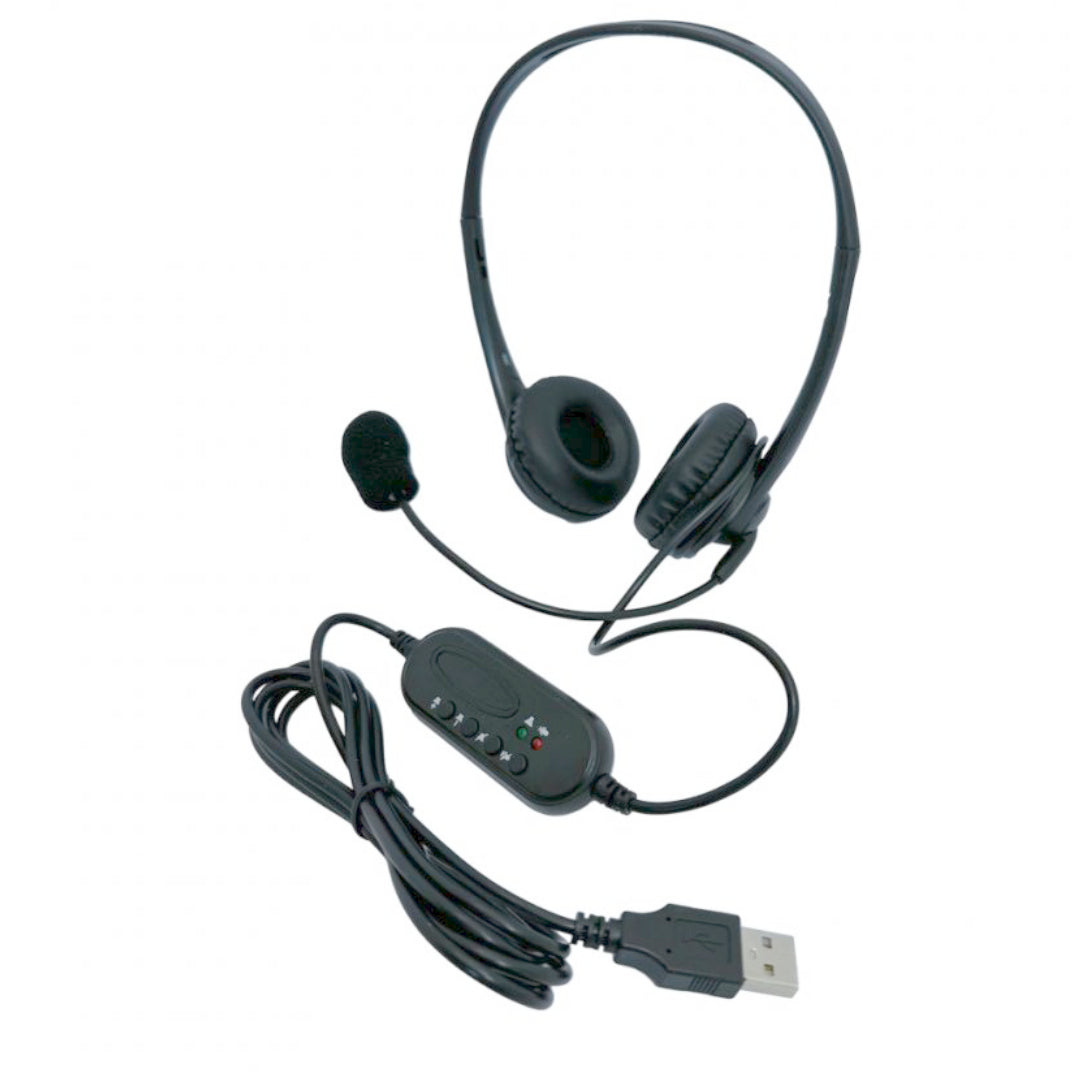AUDIFONOS CON MICROFONO USB TECMASTER TM-100559